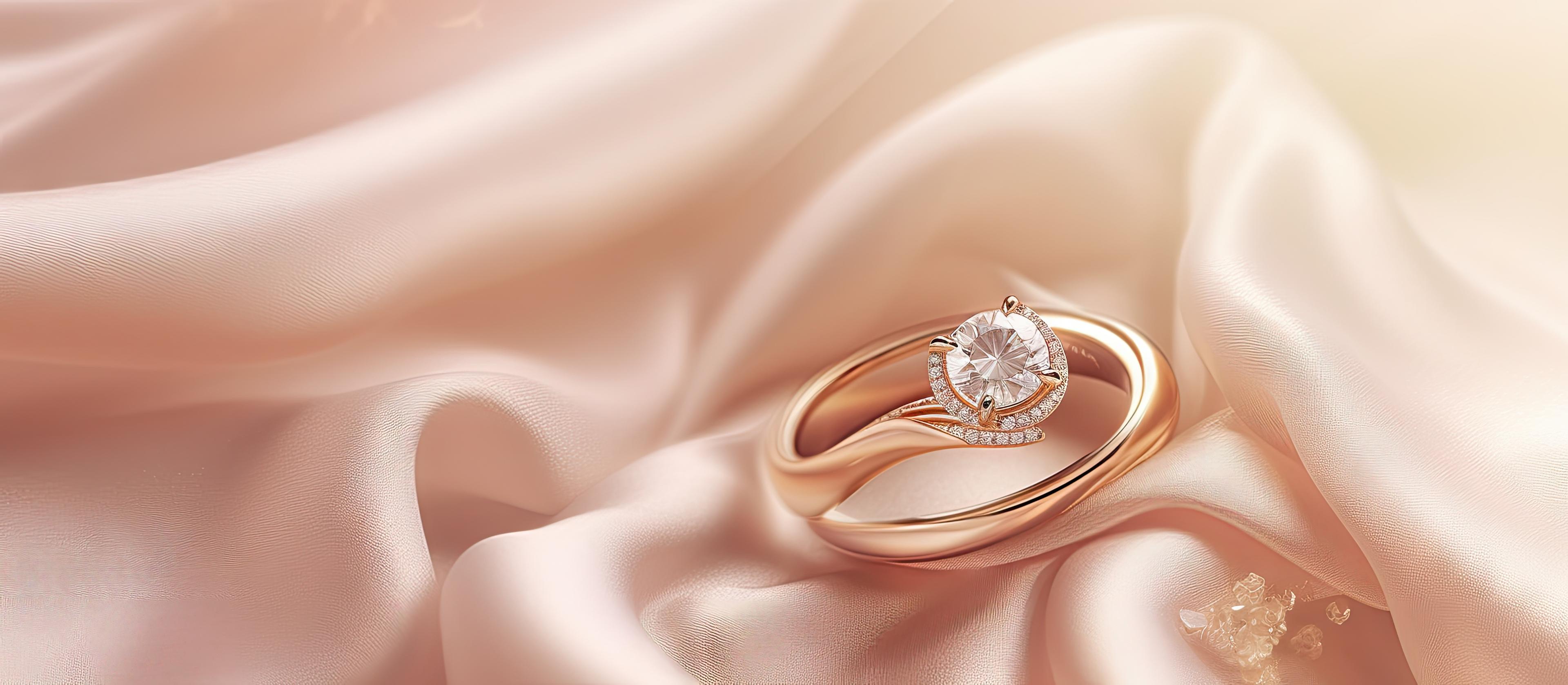 Golden and contemporary diamond rings